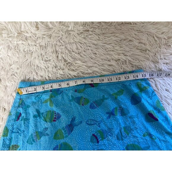 Fresh Produce Ocean Blue Fish Skirt Womans M Fishies - Picture 4 of 7
